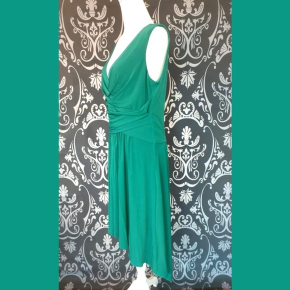 Suzi Chin for Maggy Boutique Green Dress Size 14 - Picture 3 of 8